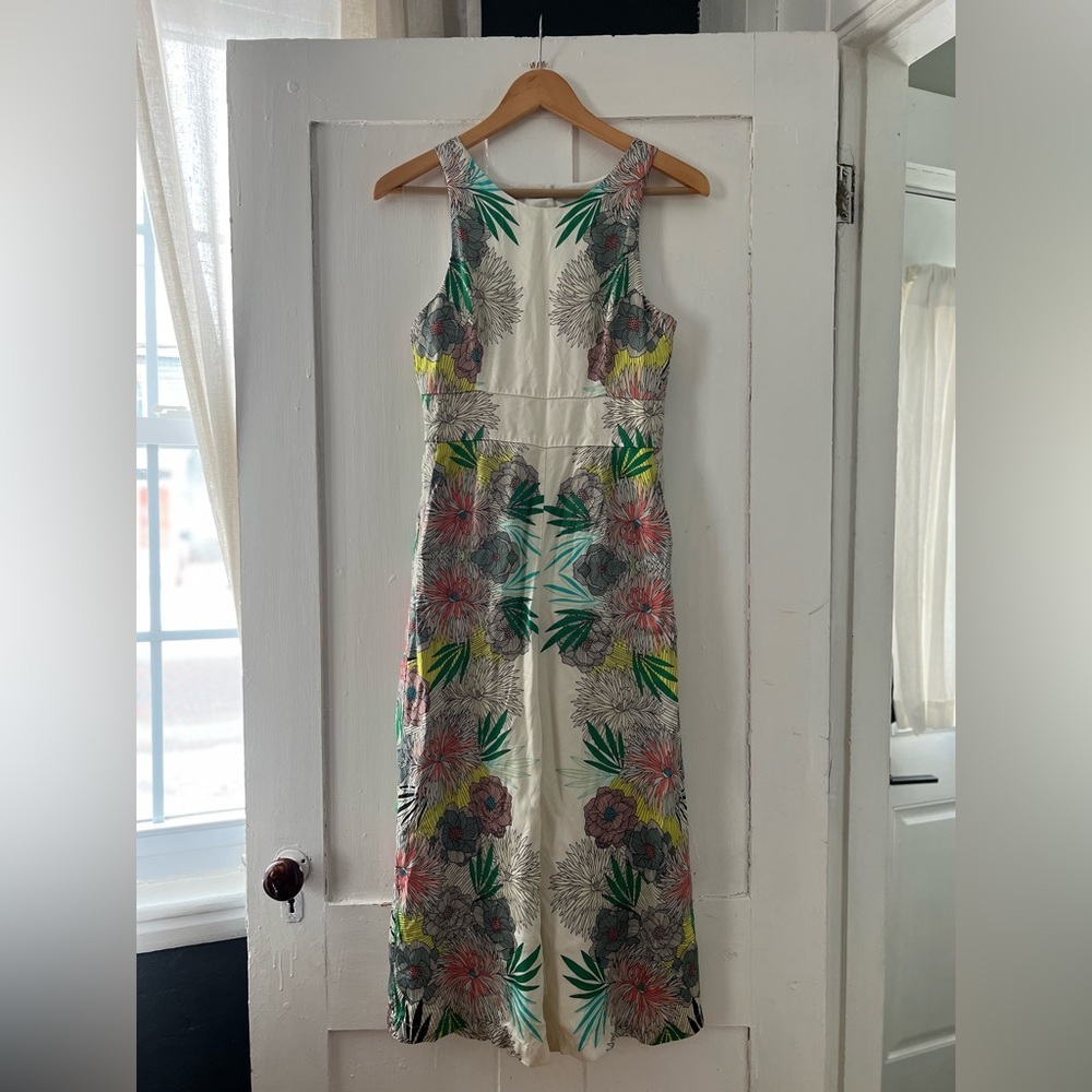 Corey Lynn Calter Anthropologie Women’s Floral Print Wide Leg Jumpsuit Size 2